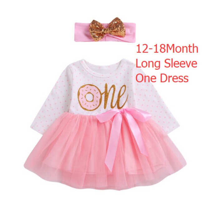 1st 2nd 3rd Third Birthday Donut Polka Dot Dress Girls Toddler Outfits Tutu Dresses Princess Party Dress: 7