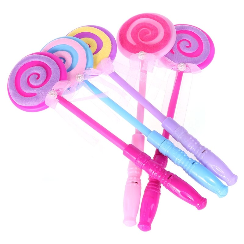 LED Lollipop fata principessa bacchetta Flash Light Glow Stick forniture per feste giocattoli per lampade