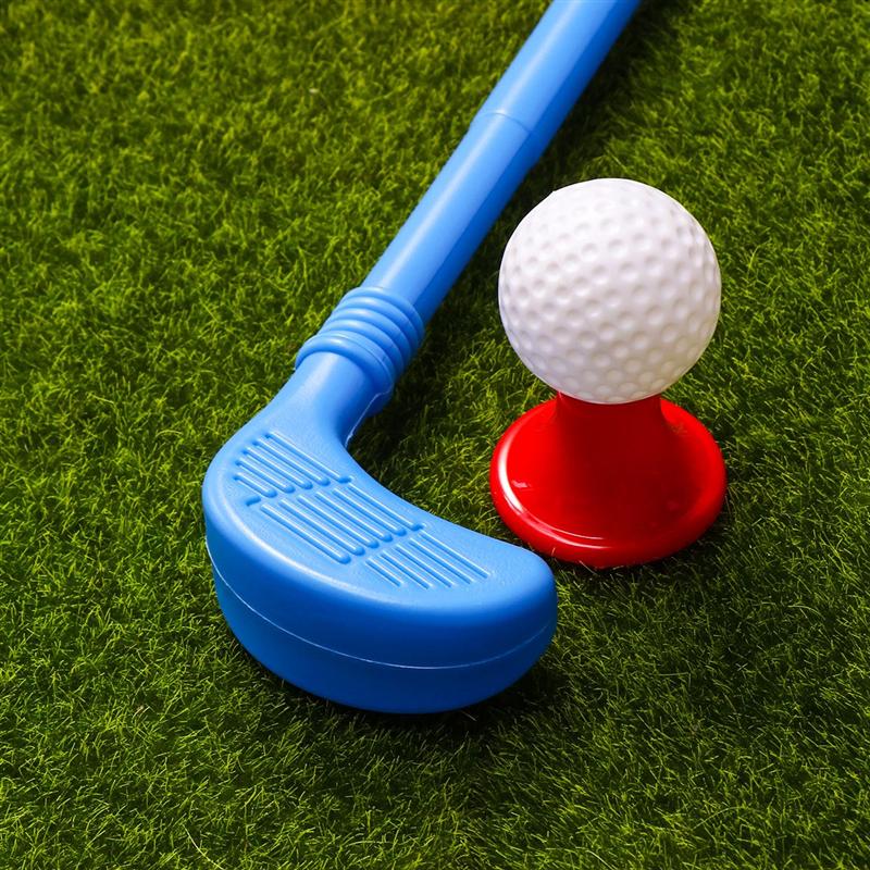 Lioobo-kit de bola de golfe para pais e crianças, 1 conjunto de roupas para tacos de golfe, abs, criativo de alta qualidade para áreas externas, brinquedo para crianças