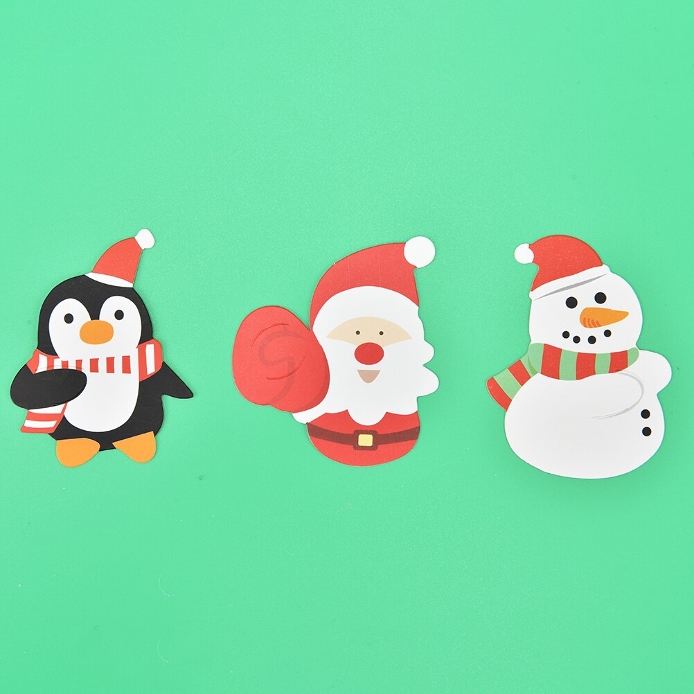 Christmas Lollipop Sticks Paper Candy Chocolate Cake Xmas Decor Penguins Santa Claus Snowman Cake Chocolate Pops 50pcs/lot