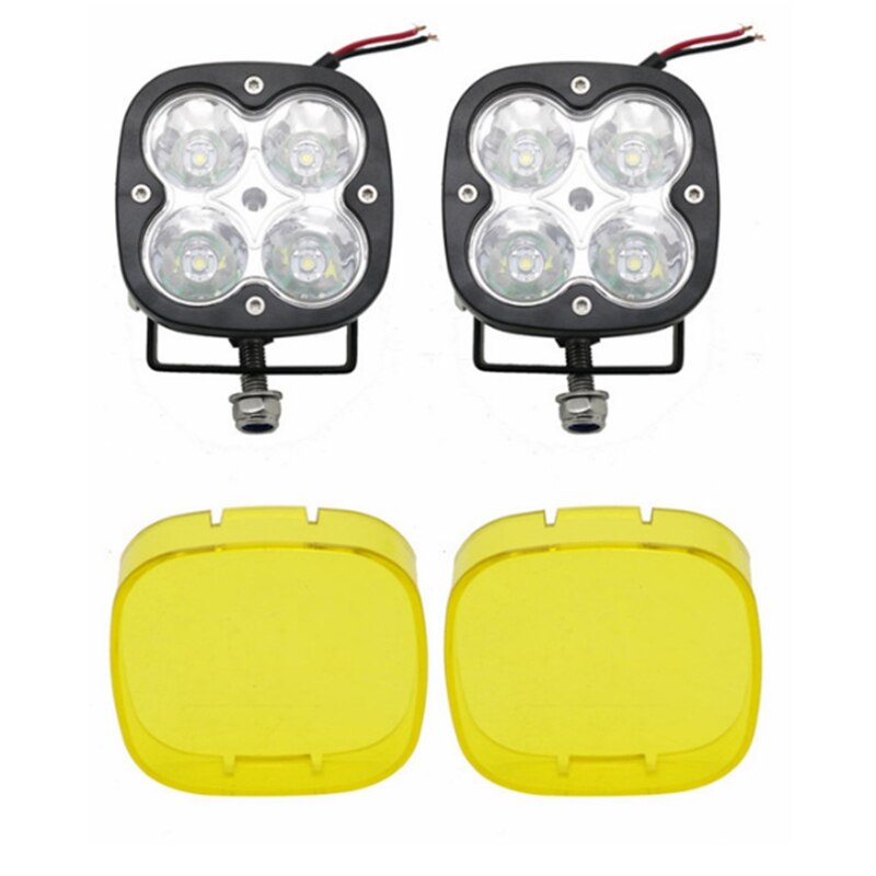 1/2pcs 12V 24V 40w 2Inch spot flood combo beam led wrok light Offroad Light Car Truck SUV ATV UTV UTE Led Driving Lights: 2 spot with cover