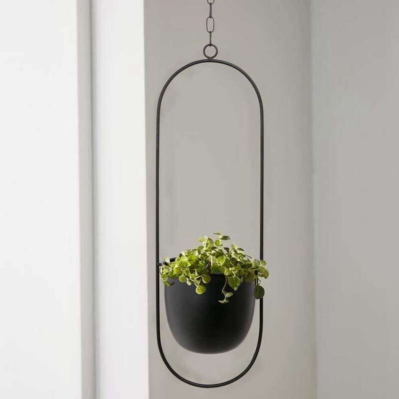 Pots de fleurs suspendus au mur et au plafond, Pots de fleurs et support pour plantes, adaptés à la décoration intérieure et extérieure du porche