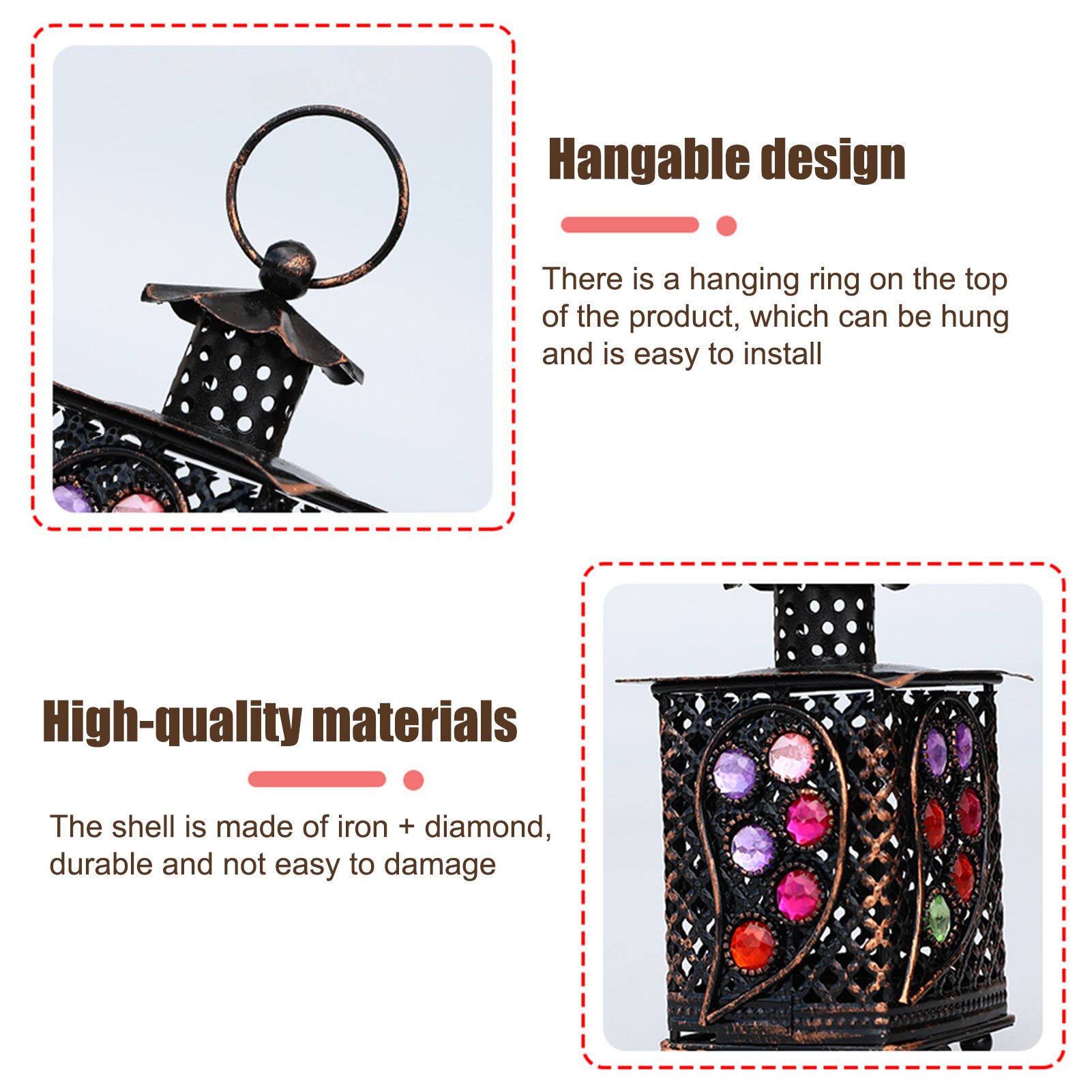 Christmas Decorations For Home Lantern Led Candle Square Light Candles Ornaments Santa Claus Year Elk Lamp Kerst