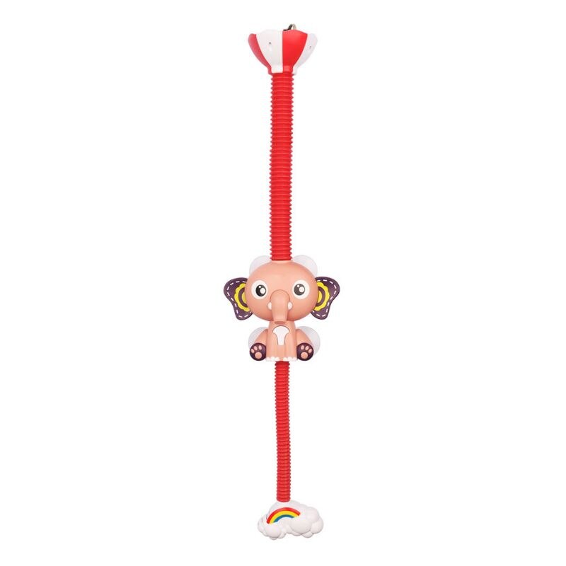 OOTDTY-grifo con de elefante para bebé, cabezal de ducha eléctrico, juguete de pulverización de agua para niños, juguetes de baño y natación: Rosa