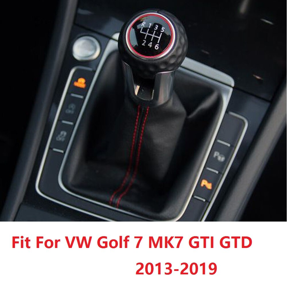 For VW Golf 7 A7 MK7 For GTI GTD Car 5 / 6 Speed Car Gear Stick Level Shift Knob With Leather Boot