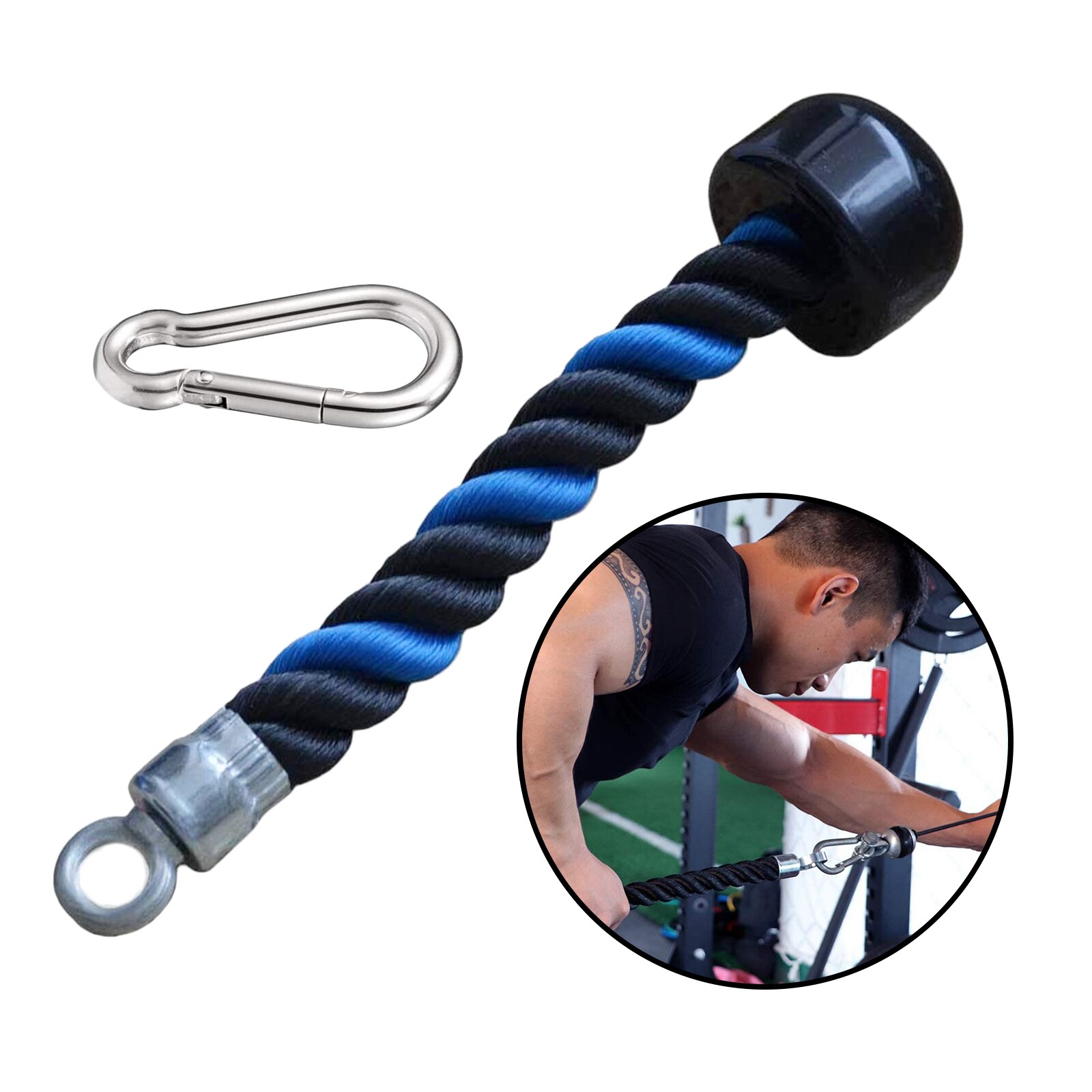 Triceps reb enkeltgrebs remskive kabeltilbehør pull down lat håndtag tilbehør