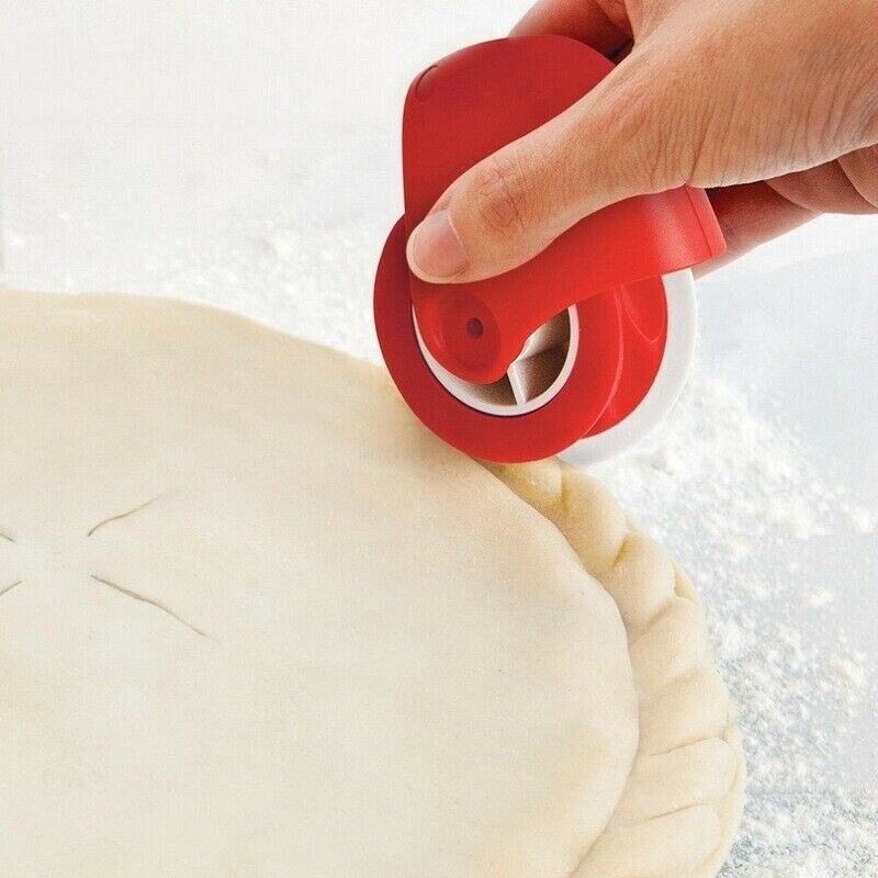 ☆Kitchen Pizza Pastry Lattice Cutter Pastry Pie Decor Cutter Plastic Wheel Roller for Pizza Pastry Pie Crust Baking Cutter Tools