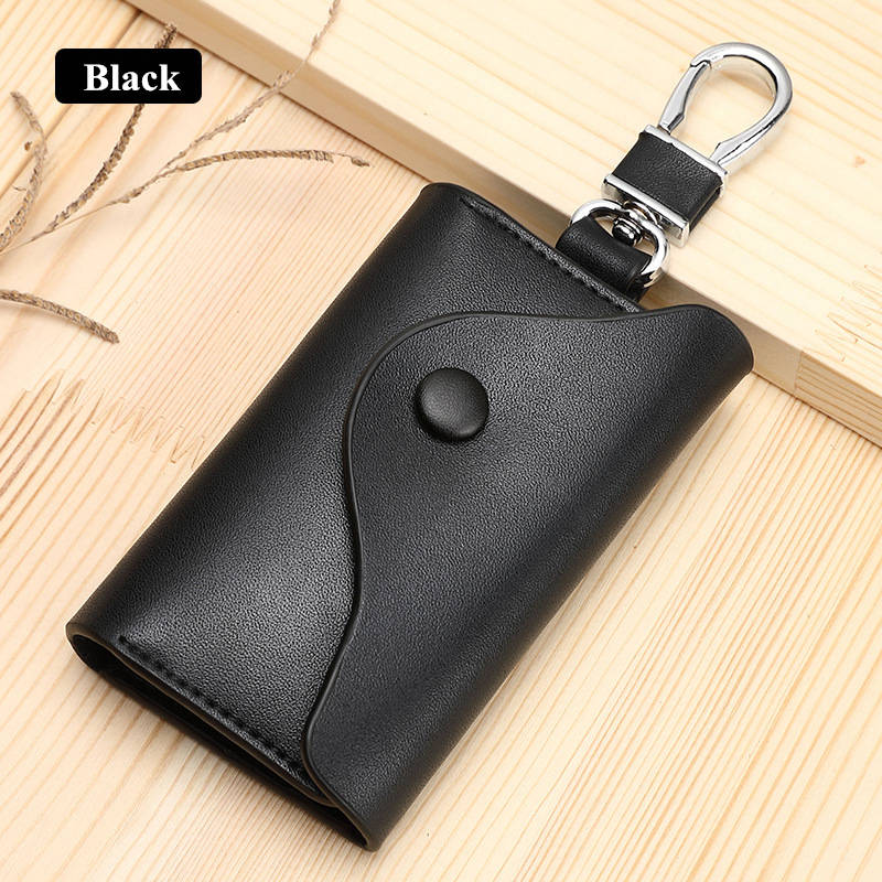 ZUID GOOSE Mannen Lederen Retro Autosleutel Houders Multifunctionele Sleutel Portefeuilles Key Pouch Vrouwen Organizer Bag Huishoudster: Black