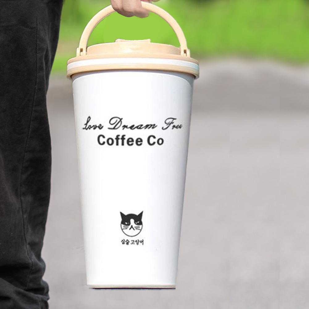 500Ml Rvs Thermosflessen Mok Koffie Beker Met Deksel Geïsoleerde Thermische Fietsen Water Koffie Mok Outdoor Water Flessen