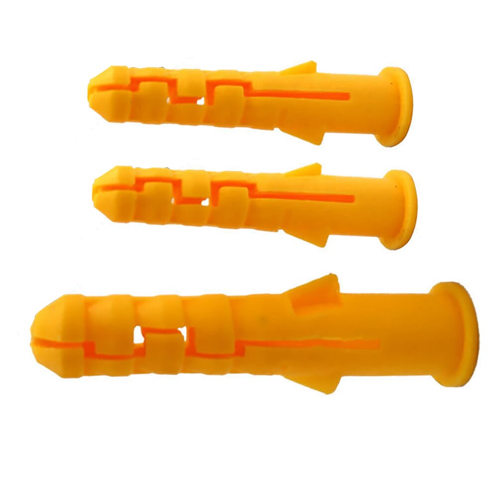 Vis de dilatation en plastique | Ancres en plastique rainurées 300 pièces Hotting M6 Tubes de dilatation muraux en plastique, Tubes de dilatation