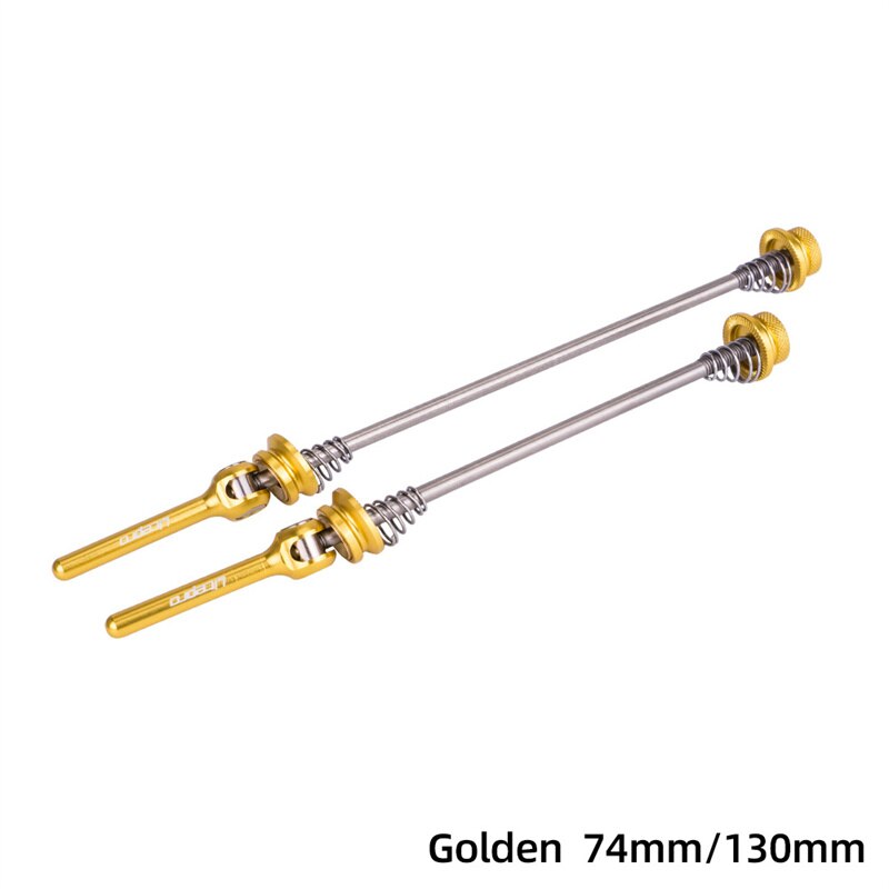 Koło MTB szybki uwolnienie tytanowa piasta oś 100/135mm piasta rowerowa tytanowa pręt 74/130mm: złoto 74 130