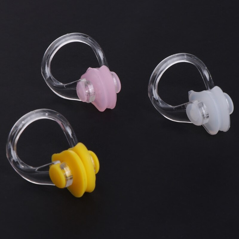 Attelle nasale en Gel de silice, 3 pièces, pince-nez étanche pour natation, Fitness, piscine, PC