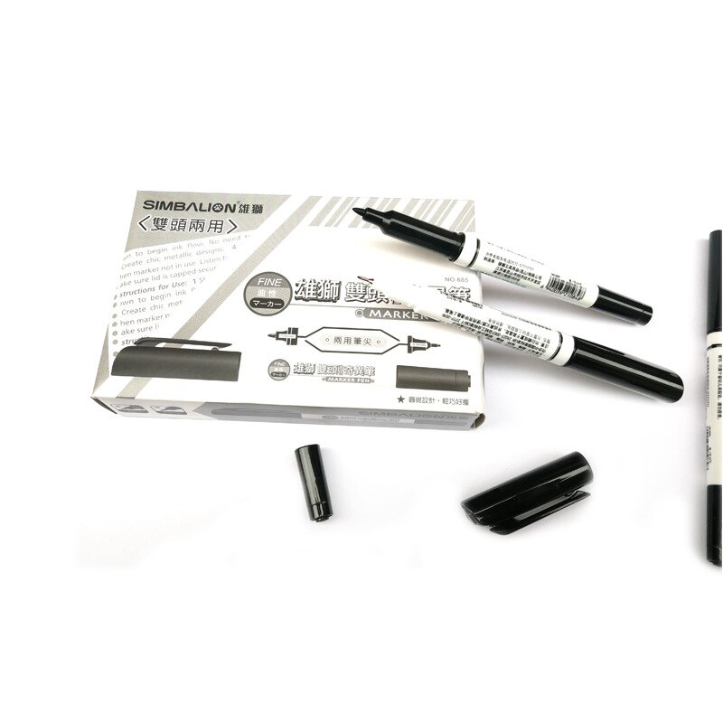 Lion Double Headed Oily Singular Pen Oily Line Drawing Pen Marker Pen Marking Pen Double Headed Line Drawing Pen Brush