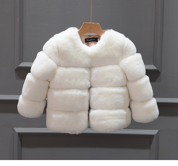 Vinterpiger faux pelsfrakker børn vinterjakker til piger tøj børn overtøj pelsjakker varm prinsesse frakke