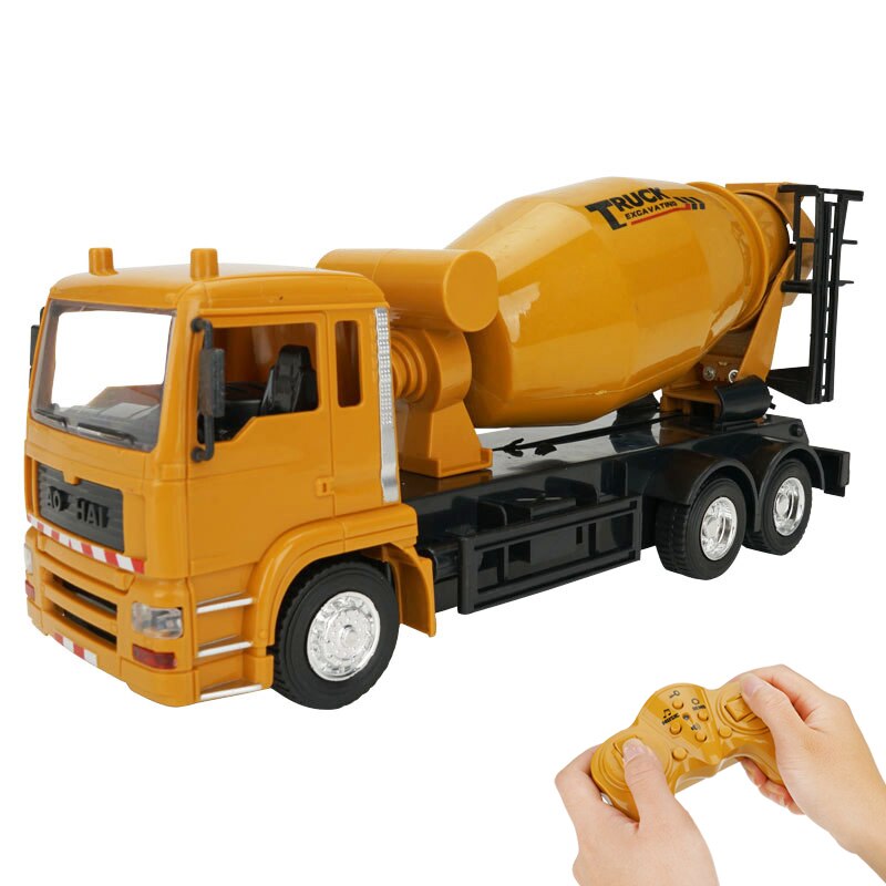 1:24 dieci Canali di Controllo Remoto di Sabbia Fango miscelatore Modello per Bambini Di Compleanno Regalo Di Natale per Bambini Elettrico RC camion Giocattoli