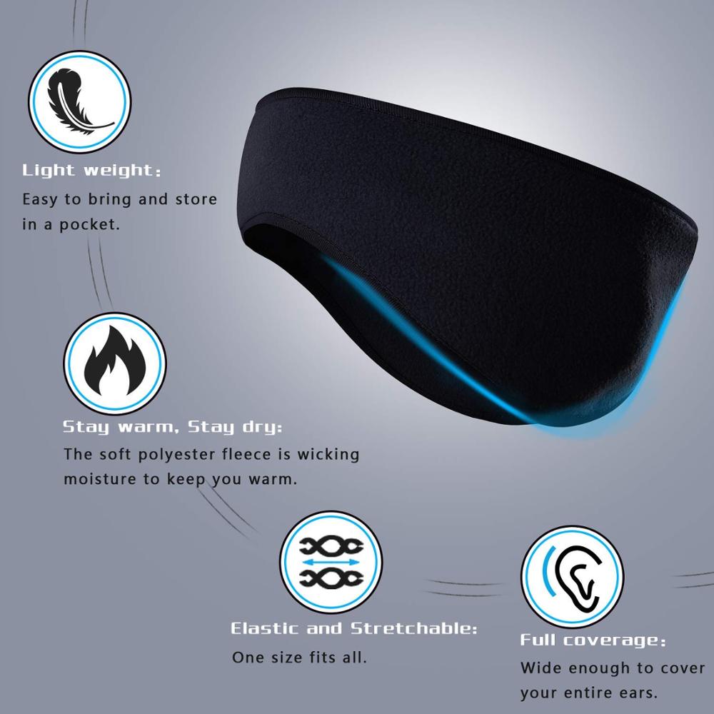 Cycling Warm Winter Headband Bike Fleece Hats Men Balaclava Ear Cover Protection Face Ear Warmer Winter Head Band Ski Ear Muff