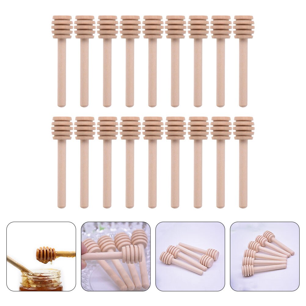 25 Stuks Houten Honing Roeren Staven Honing Stokken Honing Dipper Sticks Honing Staven