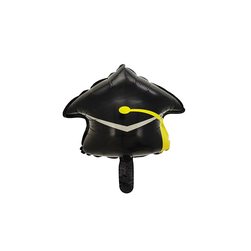 10pcs Mini Good Luck Graduate Foil Balloons Graduation Ceremony Party Decorations Baby Shower Girl Boy Graduation Party Supplies: Fluorescence Yellow