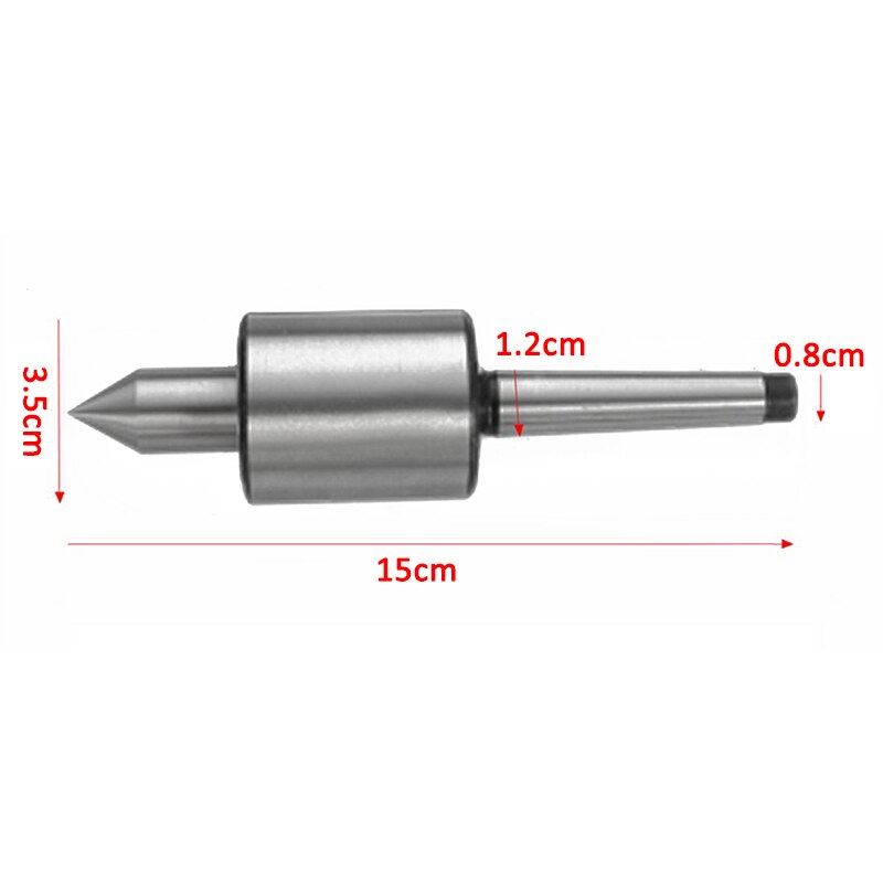 MT1 de precisión en Directo Centro Cono Morse Triple Acero de cojinete de Arbor máquina giratoria herramienta para torneado de alta velocidad trabajo CNC