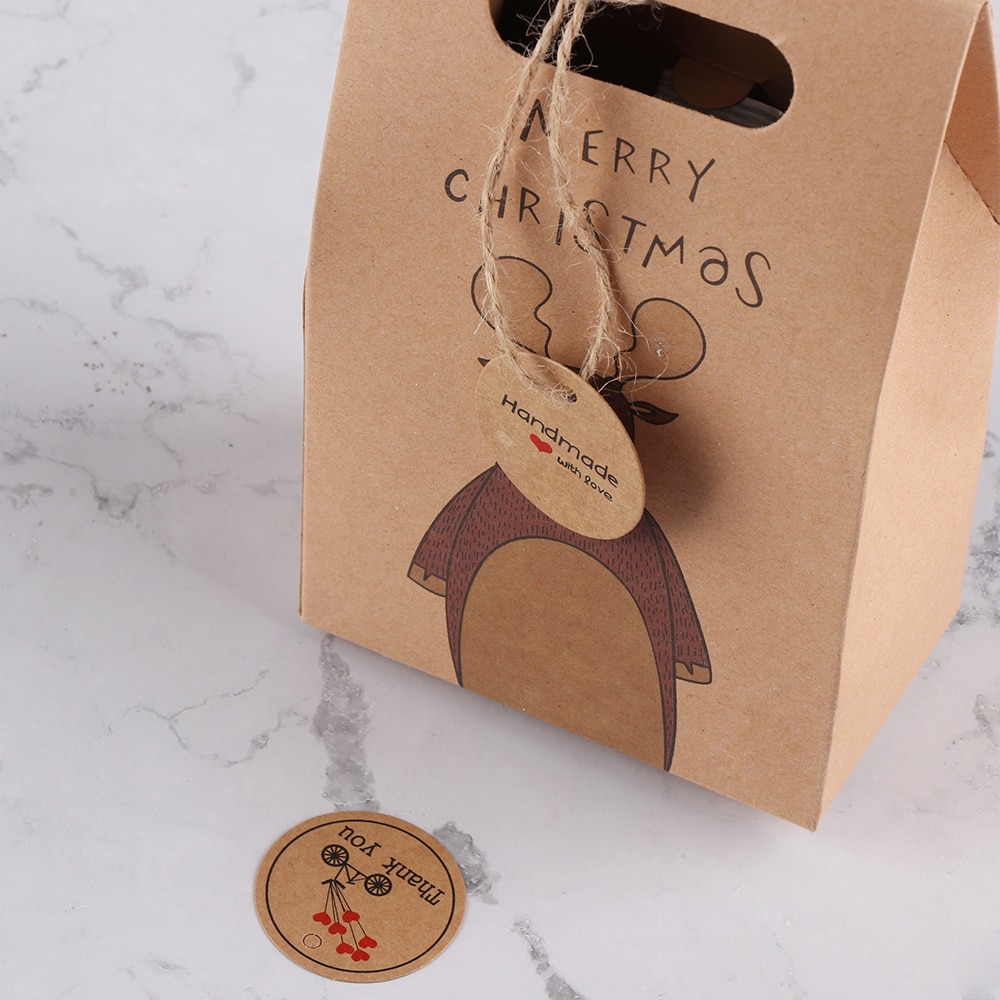 100 stuks rode hartvormige lege hanglabels in de vorm van een ronde kraftpapieren kaart, bruiloftsfeestpakket, benodigdheden voor decoratieve accessoires