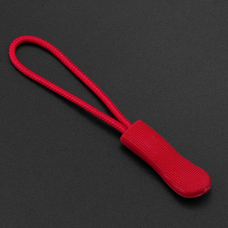 10 Stks/zak Naaien Accessoires Trekkoord Puller End Tab Vervanging Clip Snap Rits Touw Pocket Tent Rugzak: 10Pcs Red
