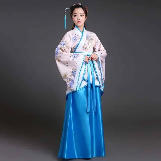 Hanfu Nationale Kostuum Oude Chinese Kostuum Oude Chinese Hanfu Vrouwen Hanfu Kleding Lady Chinese Stadium Jurk: M / Gold