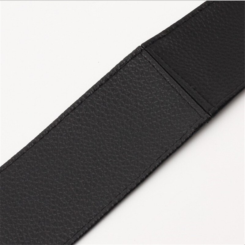 ¡Novedad de ! Cinturón de vestir de piel sintética suave, ancho, dorado, plateado y negro, con envoltura de corbata, accesorios para la ropa