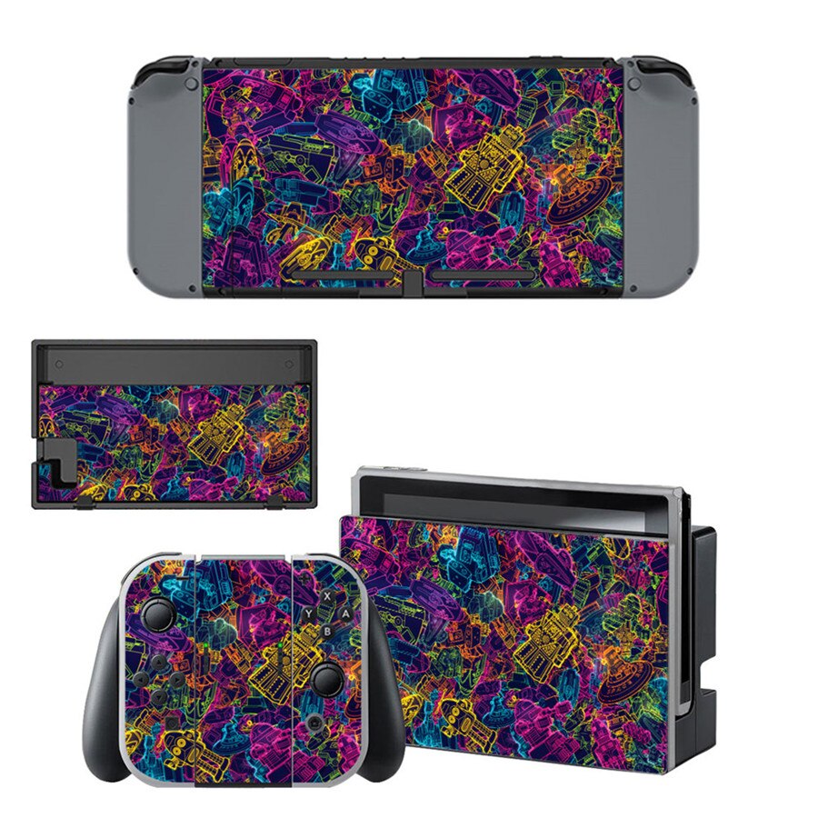 12 Styles Cool Graffiti Style Vinyl Decal Skin Sticker For Nintend Switch NS NX Console & Joy-con Game Accessories: Style 8