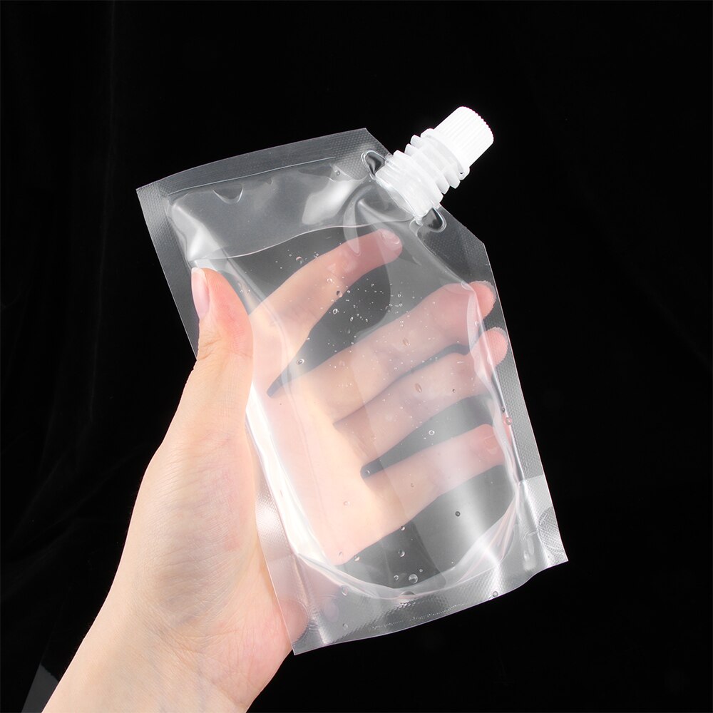 Food Grade Material Spout Pouch Travel Container Juice Stockpile Stand-up Wine Milk Coffee Liquid Flask Storage Bag With Funnel