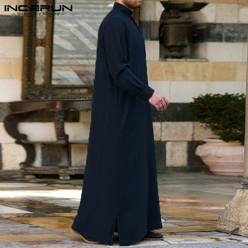 Thobe formel Jubba hommes vêtements Robe à manches longues saoudien Arabe Thobe homme caftan Ropa Arabe islamique Thobe musulman Robe indienne