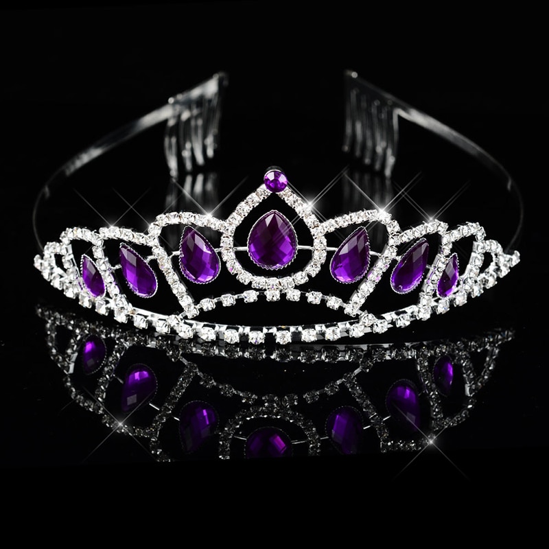 Couronne de princesse de reine pour femmes et filles, coiffure verte, rouge, cristal or, grand diadème, accessoires de coiffure de mariée, mariage
