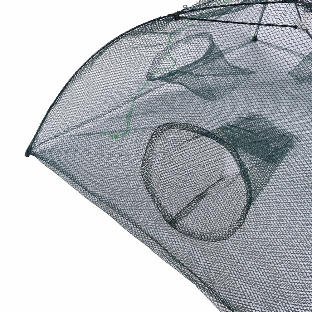 1PCS Fish Shrimp Minnow Crab Baits Cast Mesh Trap Portable 4 Hole Automatic Fishing Shrimp Trap Fishing Net