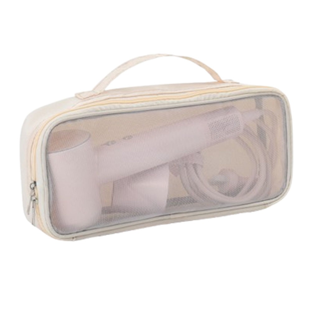 Travel Organizer Hair Dryer Carrying Case Dustproof Protective Cover Hair Curler Storage Bag Portable Zipper Desugn: Brown