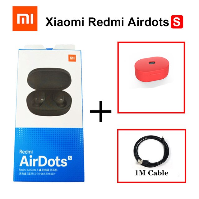 Xiaomi-auriculares inalámbricos Redmi Airdots S TWS, por Bluetooth 5,0, Auriculares deportivos para videojuegos con micrófono y reducción de ruido: Beige