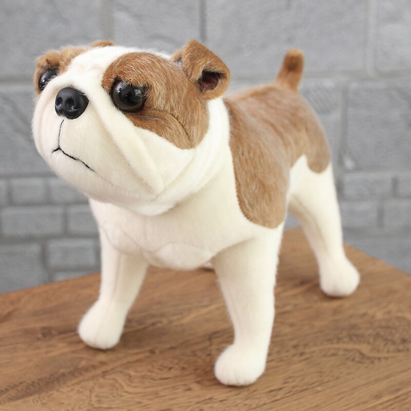 30Cm Simulatie Hond Knuffel Bulldog Shar Pei Hond Kinderen Soft Gevulde Pluche Speelgoed home Decor Pet: D