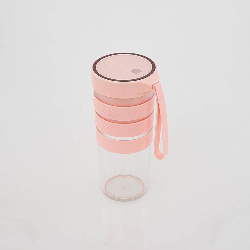 Household Portable Fruit DIY Juicer Cup Kitchen Tools USB Rechargeable Mini Electric Smoothie Milkshake Blender Juice Machine: Pink