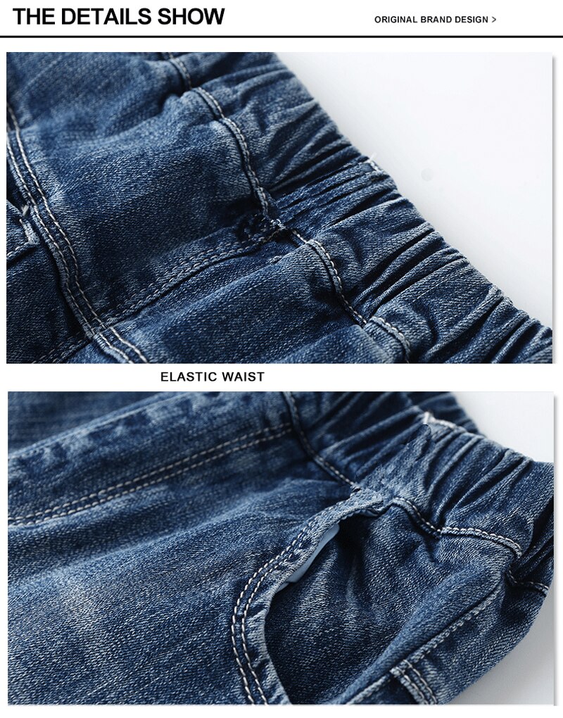 DIIMUU-pantalones vaqueros rectos para niños y adolescentes, Jeans sólidos informales de cintura media elástica, ropa ligera lavada, pantalones largos