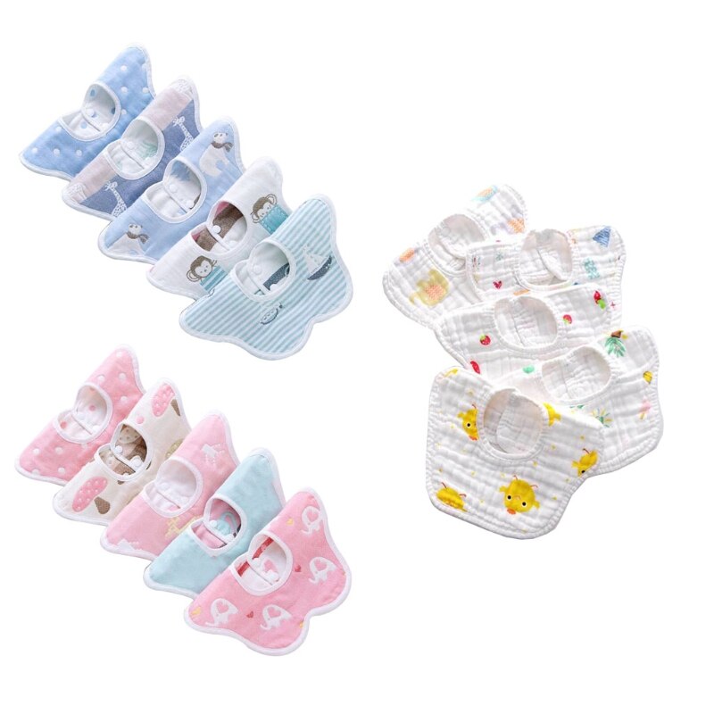 B2EB Baby Peuter Feeding Speeksel Handdoek Verstelbare Kinderen Schort Katoen Speeksel Handdoek