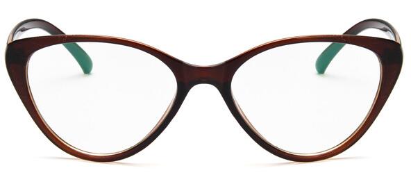 Spectacle frame cat eye Glasses frame clear lens Women Red black Eyewear optical frames myopia nerd black purpl eyeglasses: tea