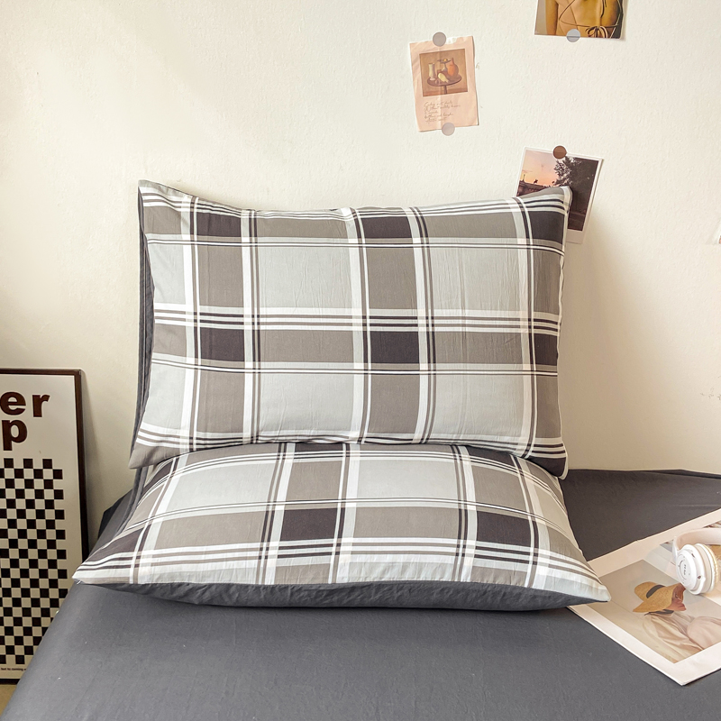 2 uds fundas de almohada suaves funda de almohada rectangular estilo a cuadros funda de almohada 48x74cm fundas de cojín funda almohada funda de almohada para cama de casa