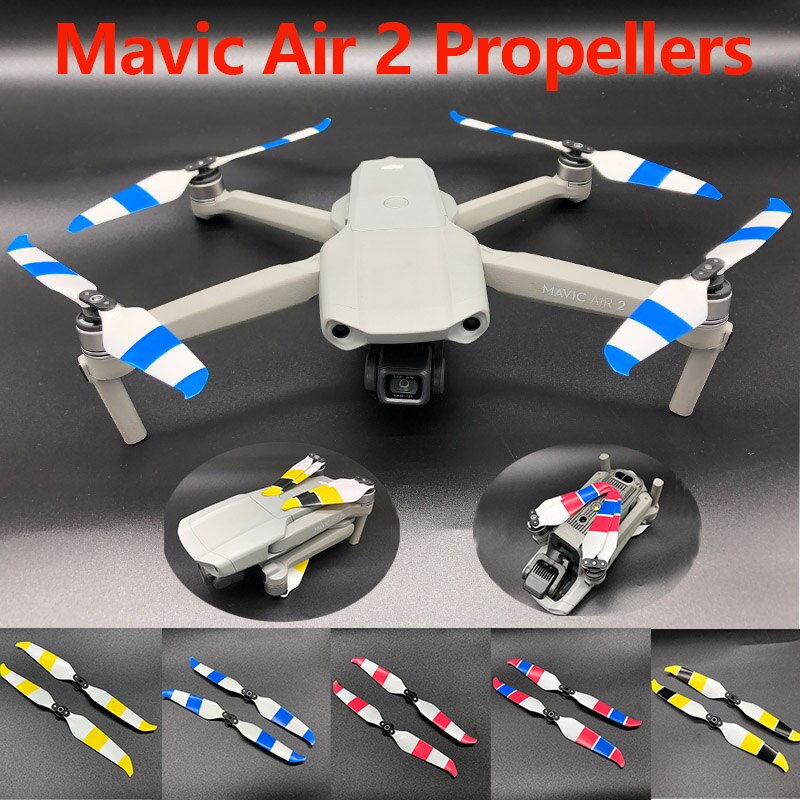 7238F Colorful CW CCW Replacement Propellers Low Noise Props Quick Release Blades Wing for DJI Mavic Air 2 Drone Accessories Kit