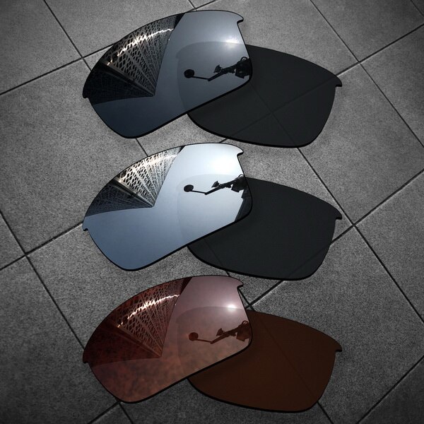 Vonxyz-lentes polarizadas de repuesto para gafas de sol, lentes de sol polarizadas con múltiples opciones, compatible con teléfono móvil, botella de roble Rocket: Black-Chrome-Brown