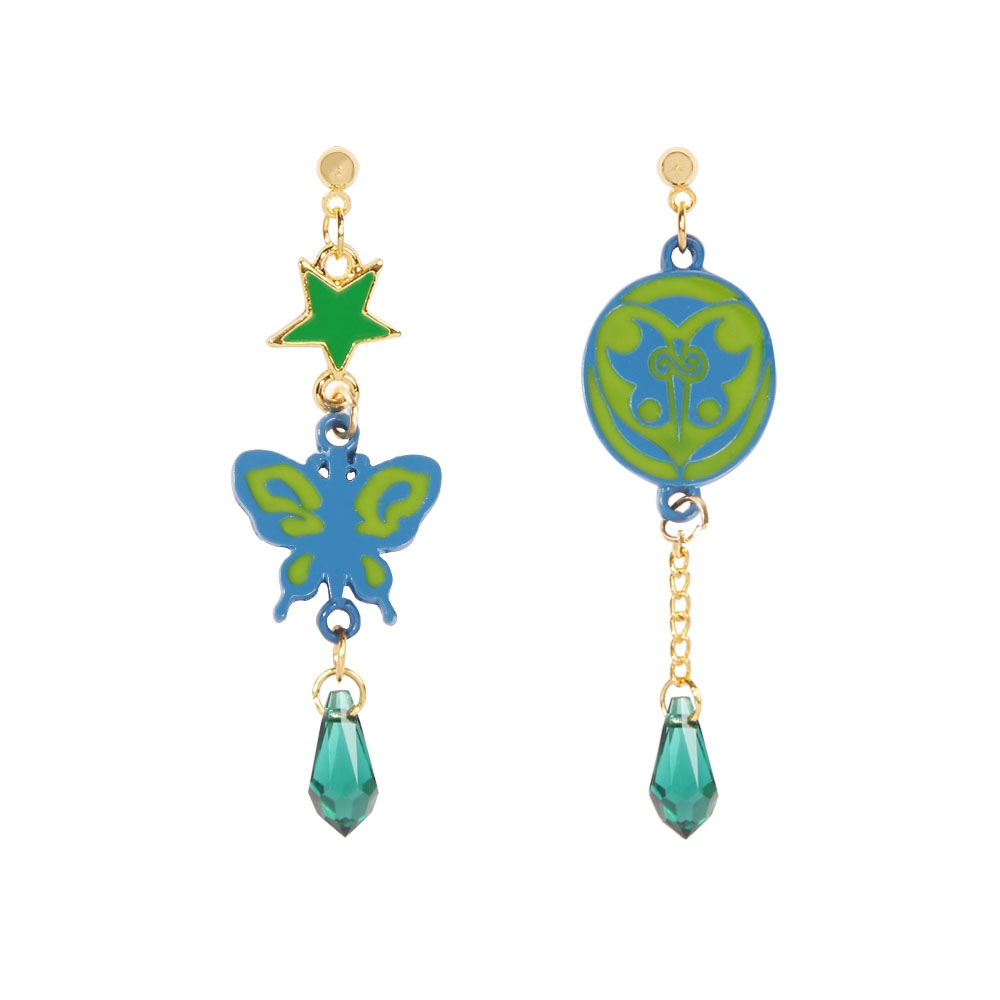 Anime JoJo Bizarre Adventure Earrings Cosplay Props JOJO Kakyoin Noriaki Cherry Earrings Ear Clip Men Girl Jewelry: Light Yellow Gold Color