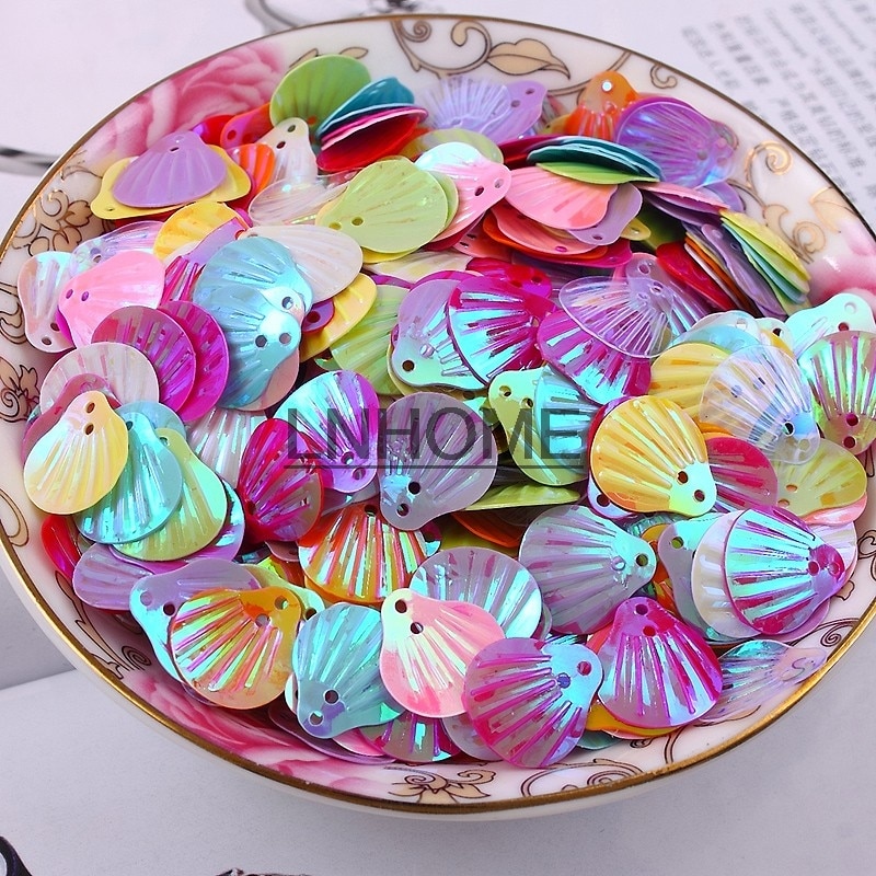 450Pcs 13Mm Grote Shell Pailletten Losse Pvc Pailletten Voor Ambachten Diy Kleding Oorbel Accessoires Mix Ab Multi Kleuren spangles