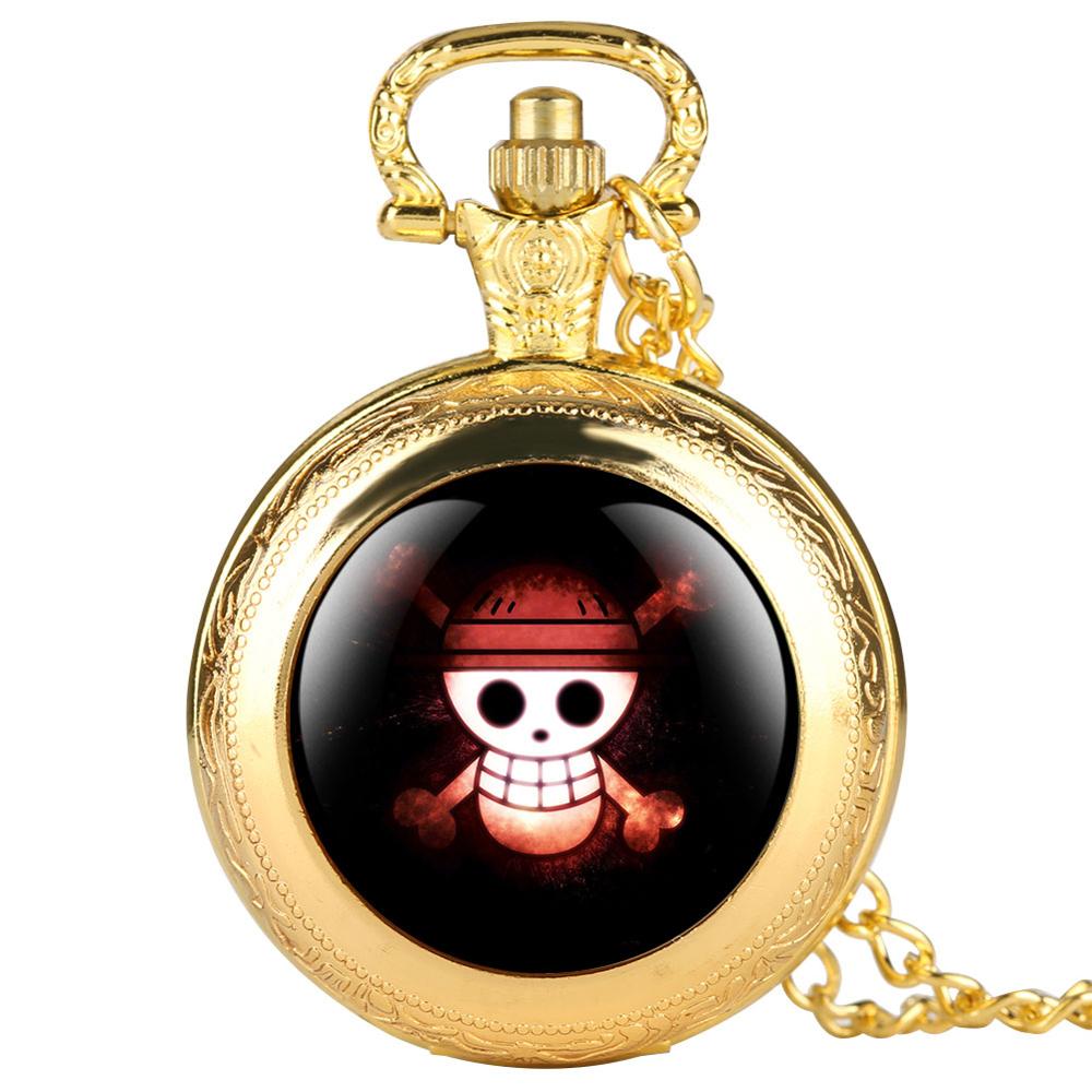 Pocket Watch Skull Pattern Watch Men Quartz Movement Alloy Case Arabic Digital Pocket Watch Men: 3