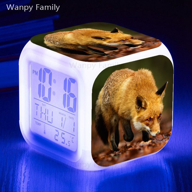 List Fuchs alarm uhr glowing LED farbwechsel digitale wecker kinderzimmer leuchtenden multifunktions elektronische uhr
