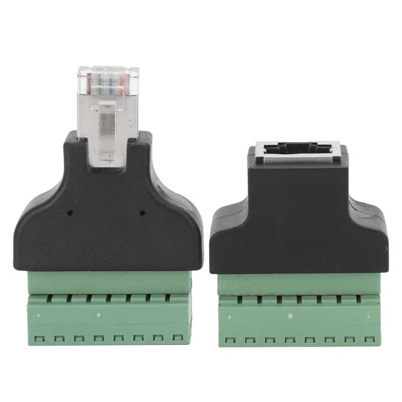 RJ45 Male Female to 8 Pin Adapter RJ45 Female Male to Screw Terminal 8 Pin CCTV Digital DVR Adapter Connector