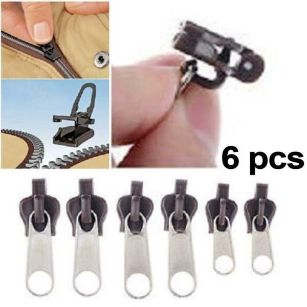 6Pcs Fix A Zipper Zip Slider Puller Rescue Instant Repair Replacement Practical: Default Title