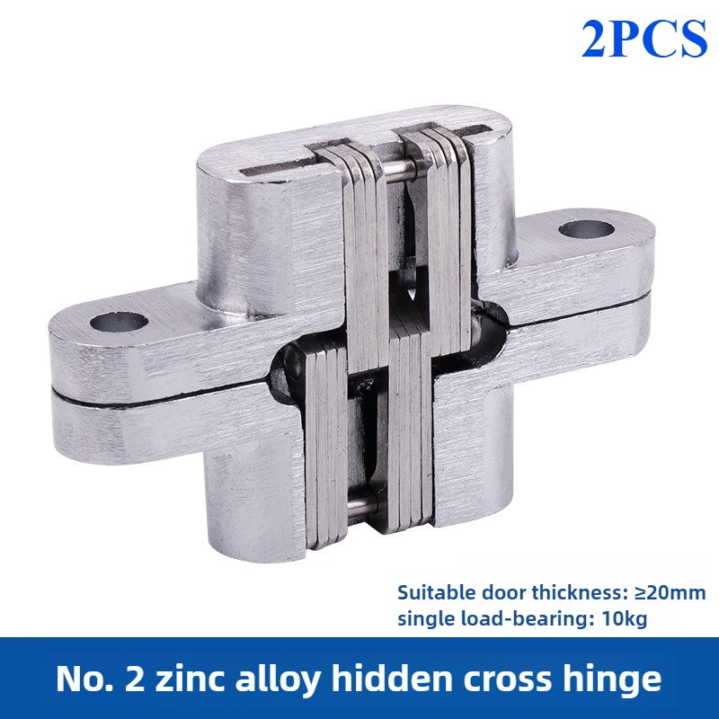 1/2PCS Hidden Gate Hinge Invisible Hinges Concealed Barrel Wooden Box 180 Degree Folding Heavy Duty Built-in Door Hinge: black