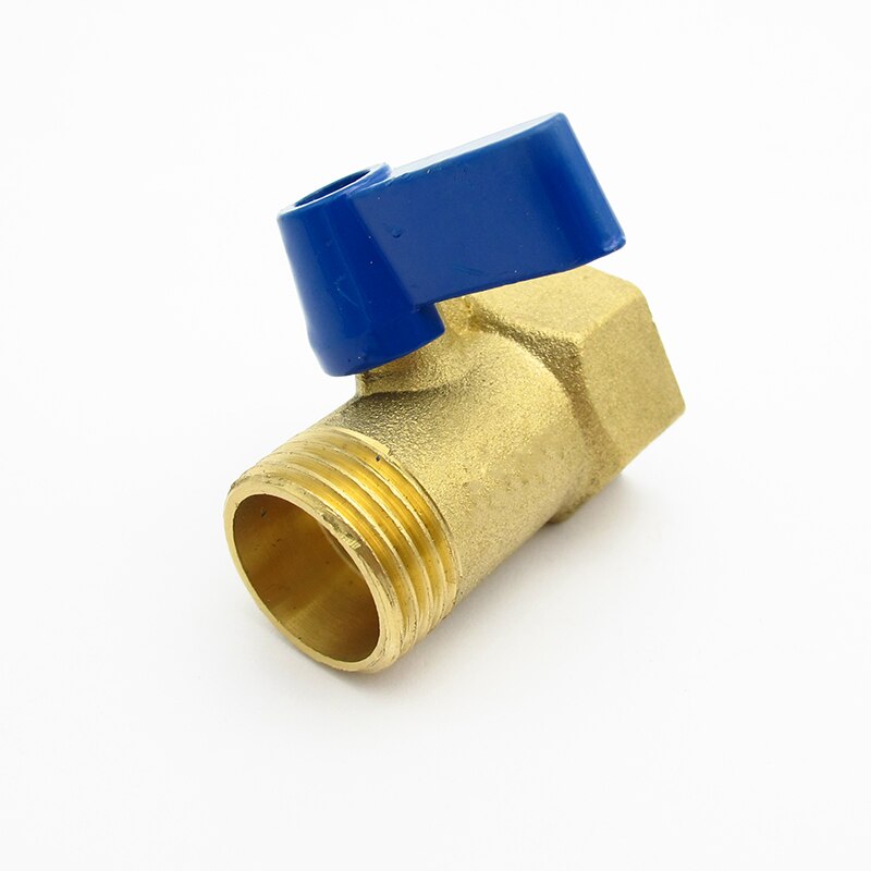 1/2" BSP Male x 1/2" BSP Female Thread Two Way Brass Shut Off Mini Ball Valve For Oil Water Air